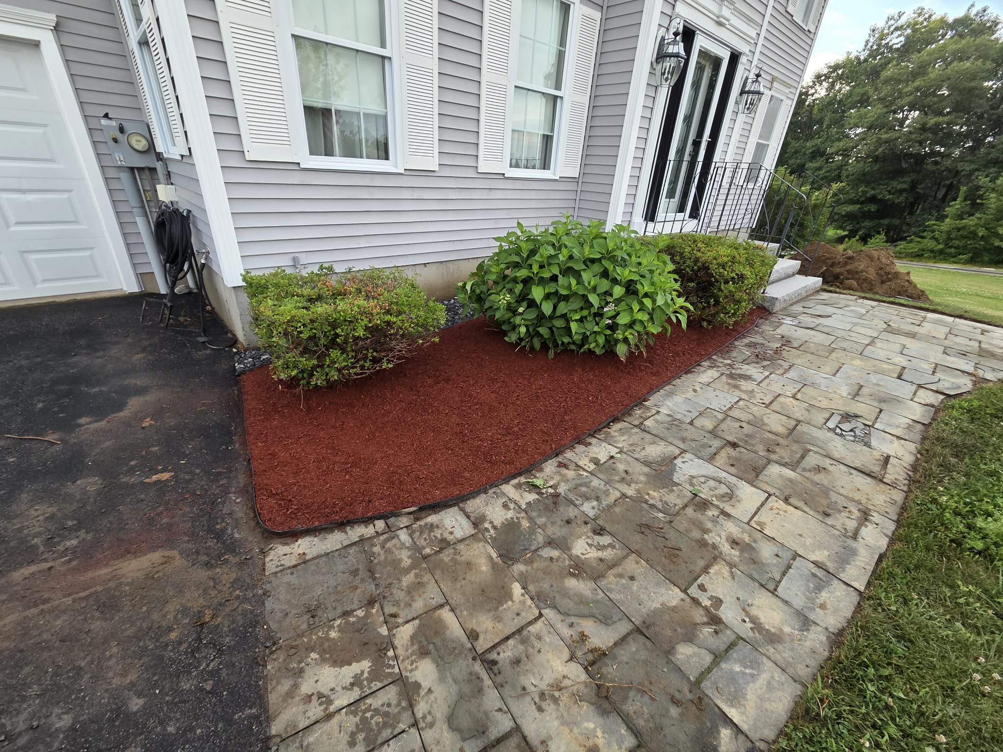 RK Outdoor Services excavation project after completion